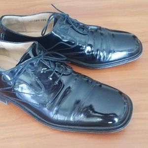 Johnston & Murphy Patent Tuxedo Shoe EUC 10.5